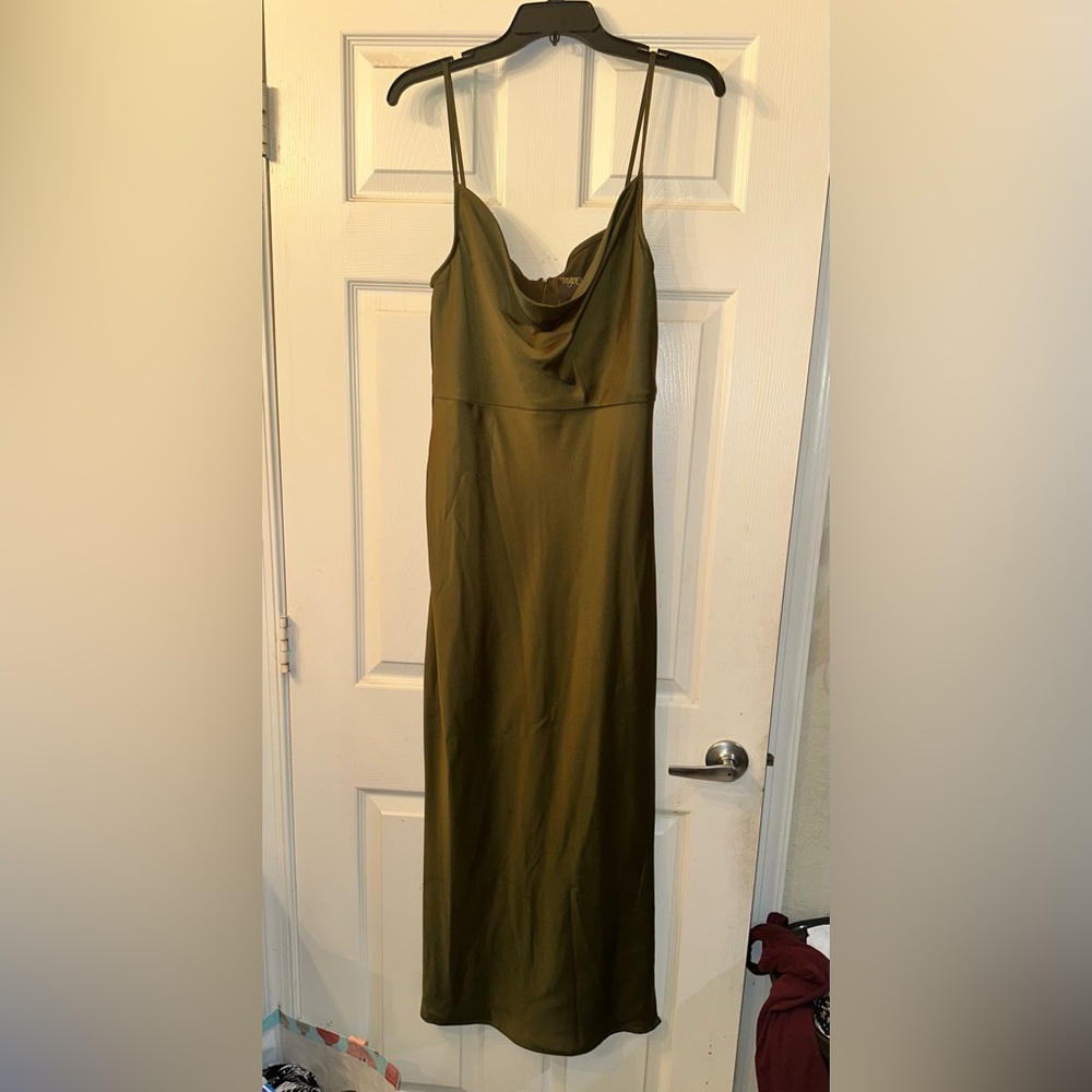 Taylor Olive Green Maxi Dress